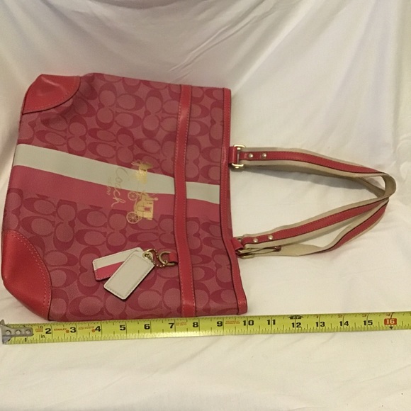 Coach heritage stripe set - purse, makeup bag and mini skinny - Picture 5 of 10